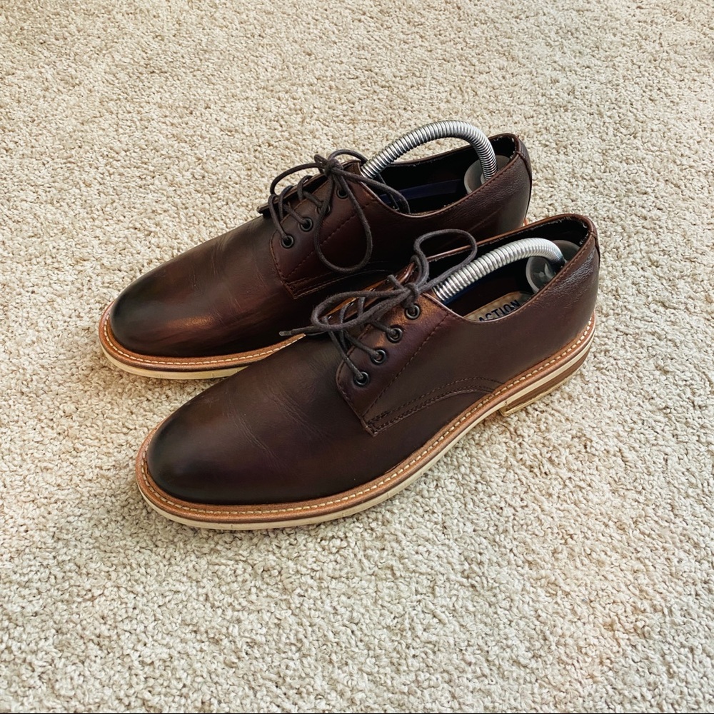 Kenneth Cole Reaction Comfort & Performance Brown Genuine Leather Lace-up Shoes